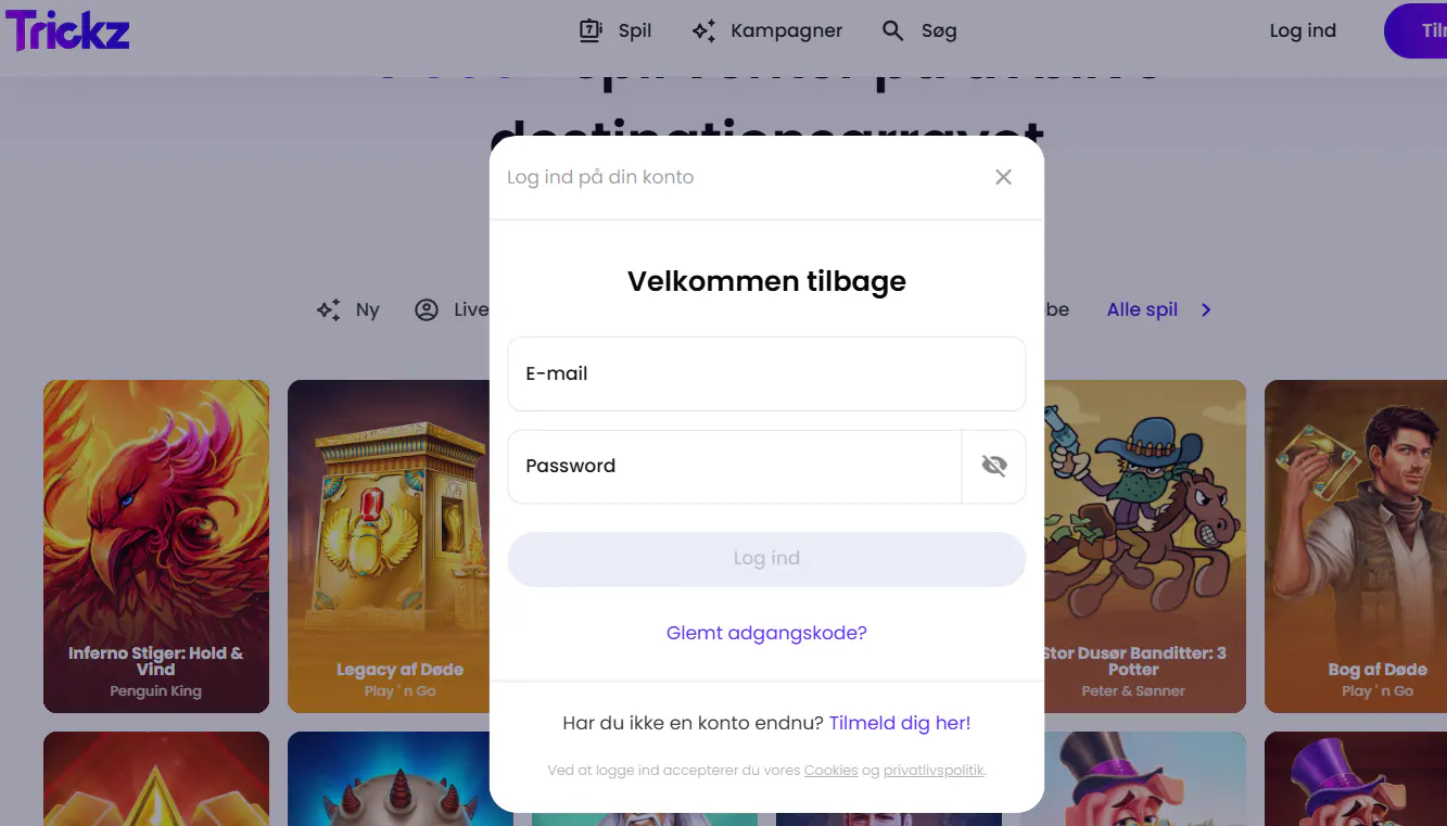 Trickz' identitetskontrol på kontoen